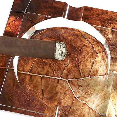 Tobacco Leaf Crystal Ashtray
