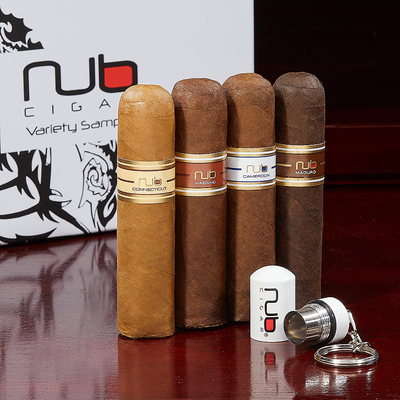 Nub 4-Cigar Taster Pack + Punch Cutter