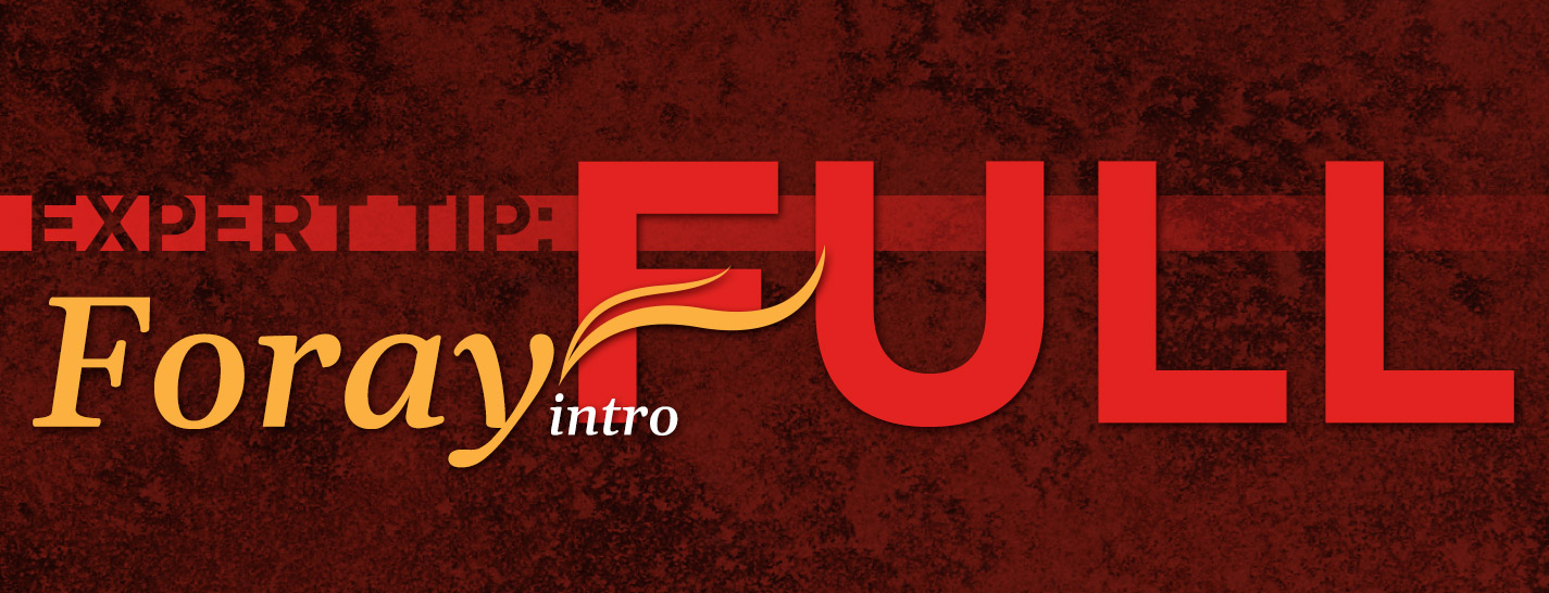 Expert Tip: Foray into Full content main image